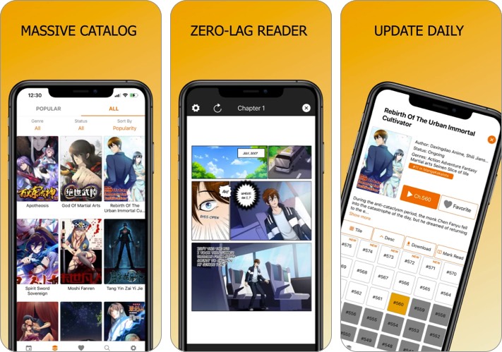 manga zone iphone ipad app screenshot