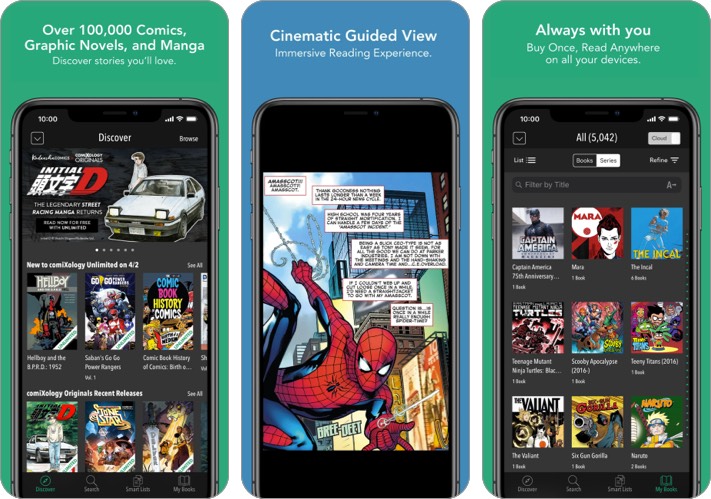 comiXology manga, ảnh chụp màn hình ứng dụng iphone ipad