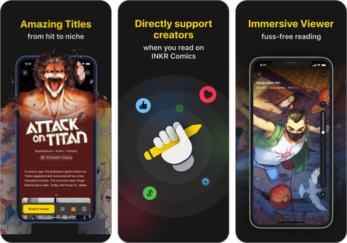 inkr comics manga iphone ipad app screenshot