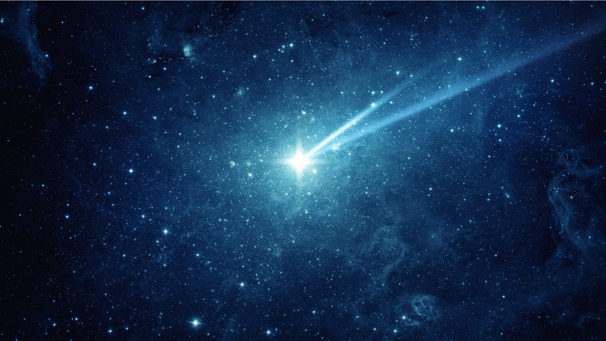 Thiên thạch rơi, tiểu hành tinh, sao chổi trên bầu trời đầy sao. Các yếu tố của hình ảnh này do NASA cung cấp.