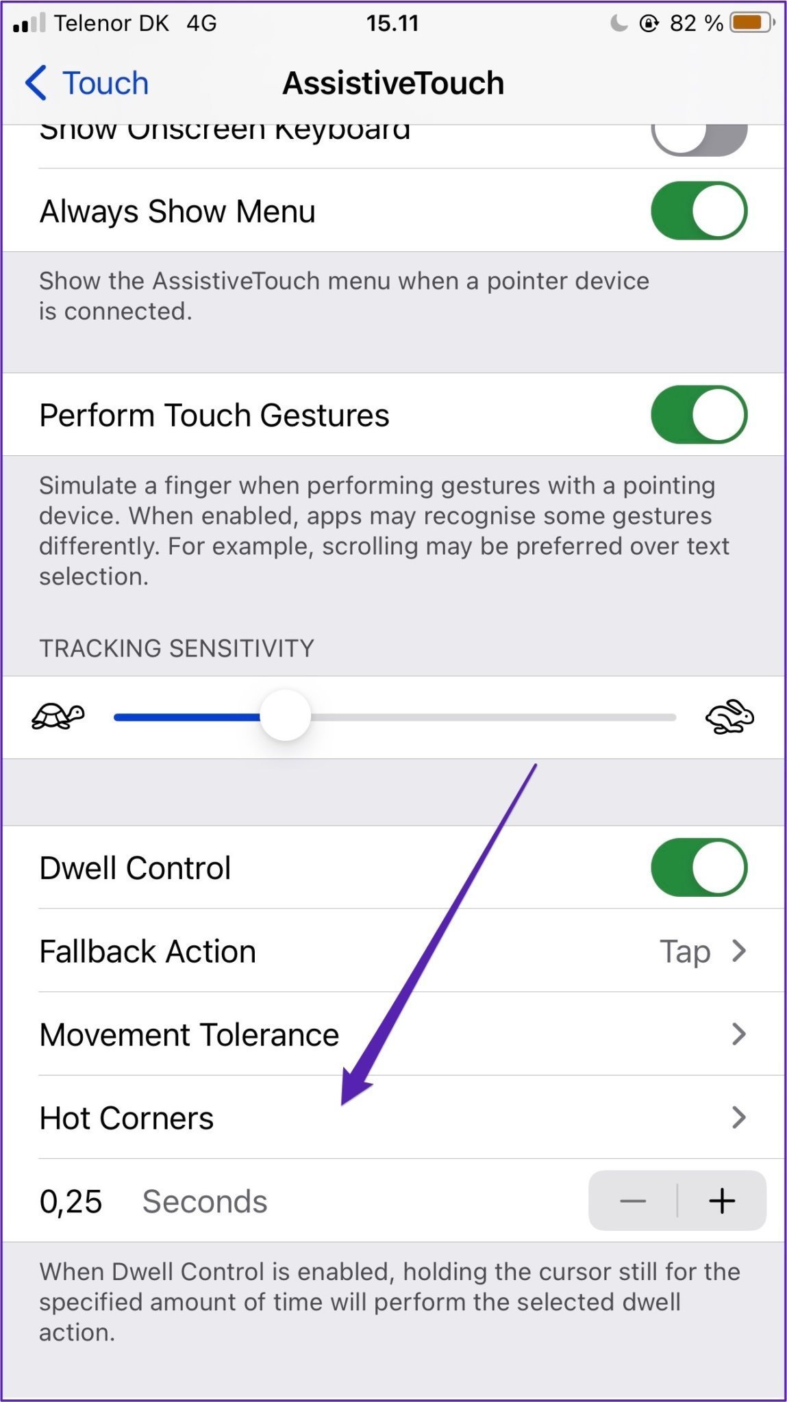 Iphone bật góc nóng
