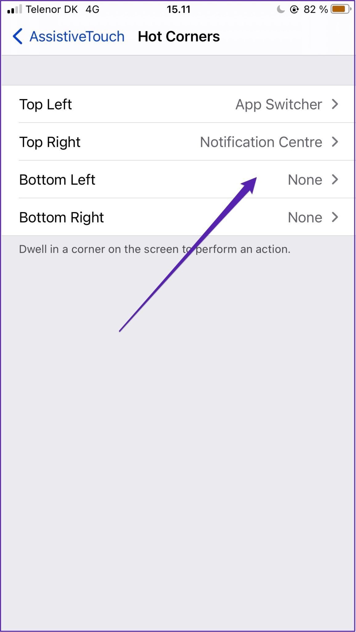 Tùy chọn góc nóng cho iPhone