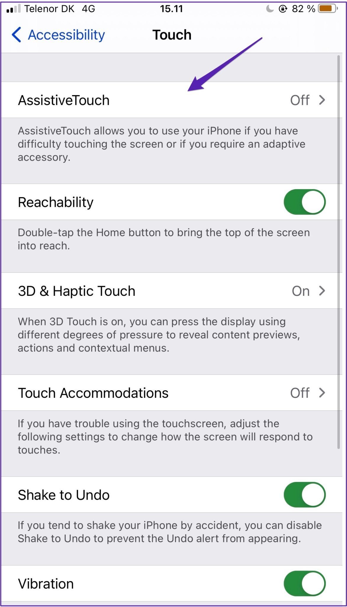 Iphone nhập Assistivetouch