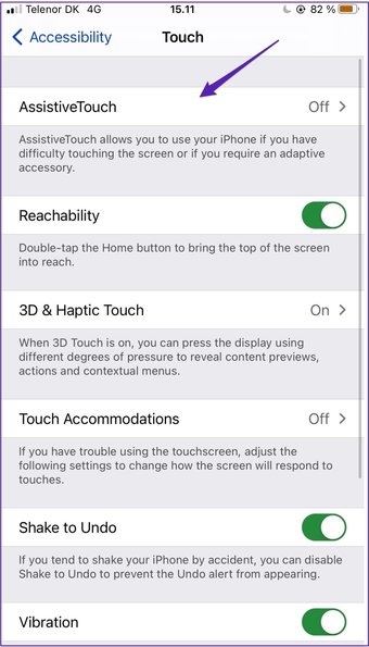 Iphone nhập Assistivetouch