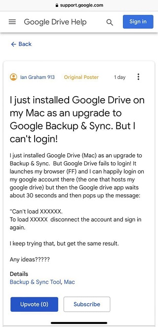 google drive for mac back up