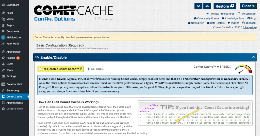 wordpress caching plugin