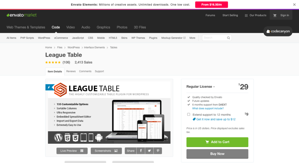 wordpress table plugin