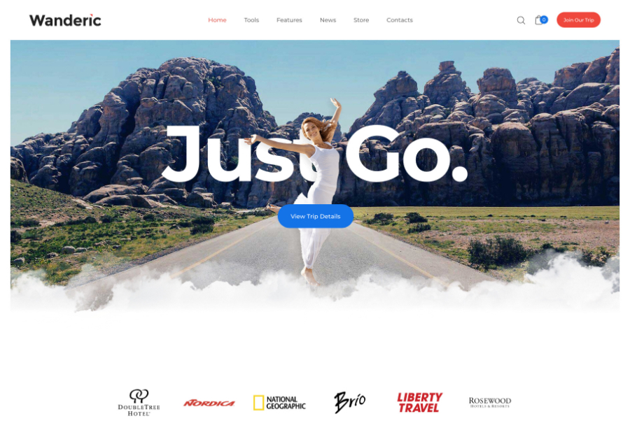 Wanderic-Blog de viagens e estilo de vida WordPress Theme