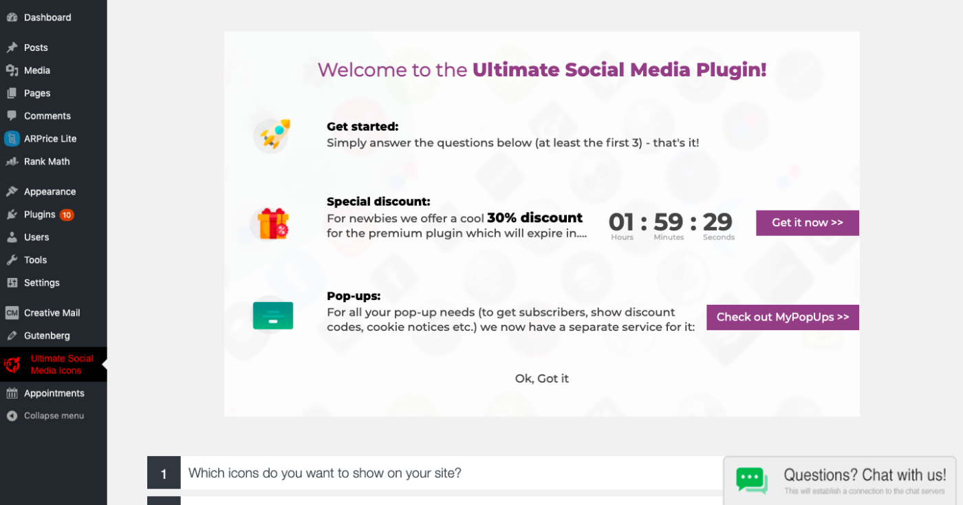 wordpress social media plugin