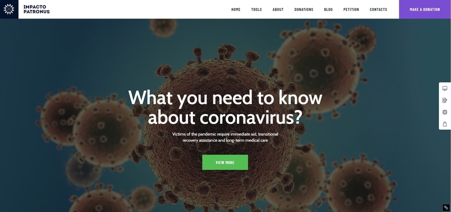 Impacto Patronus | Proteção contra Coronavírus, Petições e Social Activism WordPress Theme + RTL