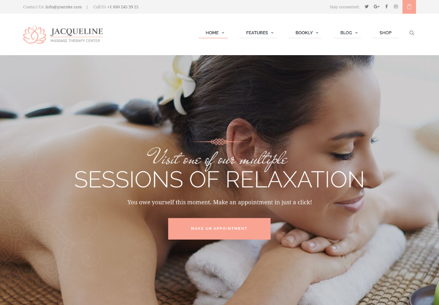 Jacqueline | Spa & Massage Salon Beauty WordPress Theme + Elementor