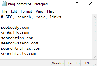 Documento de ideias com palavras-chave