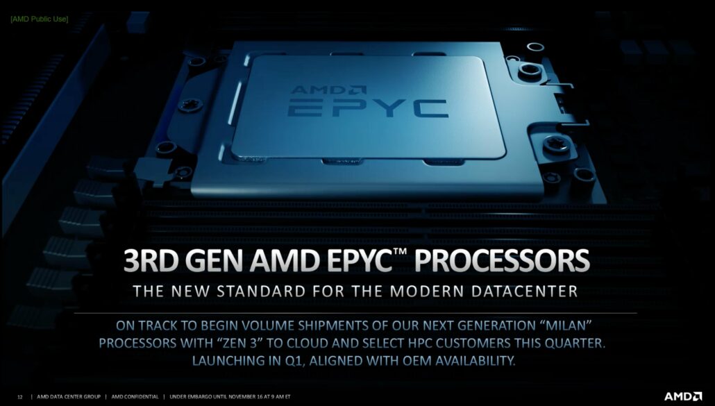 CPU AMD EPYC Milan'EPYC 7643'3ª Geração com 48 Zen 3 Cores e 3,45 GHz Boost Clocks comparados