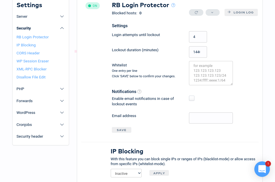 Raidboxes-Protetor de login