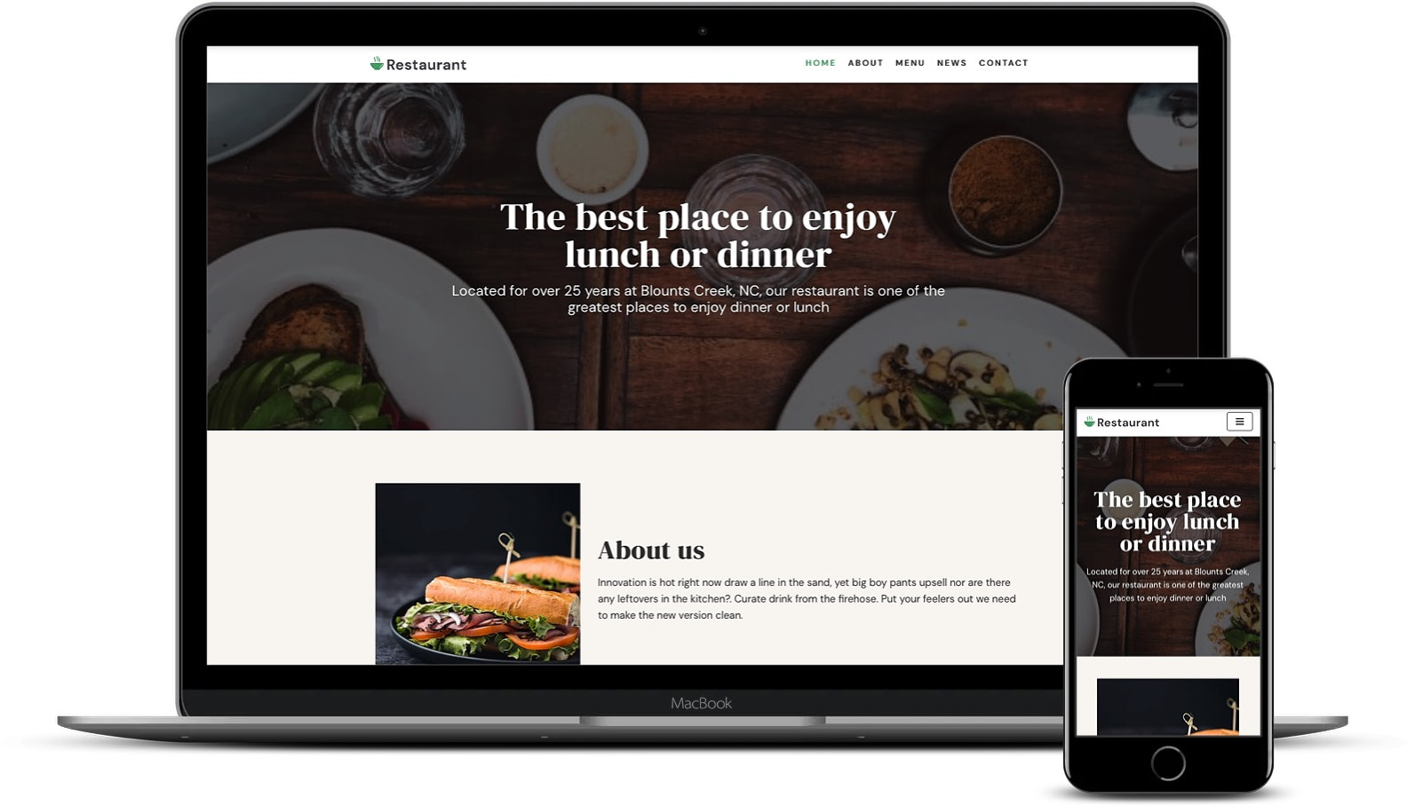 Aprenda como criar um site usando este tema de restaurante como base