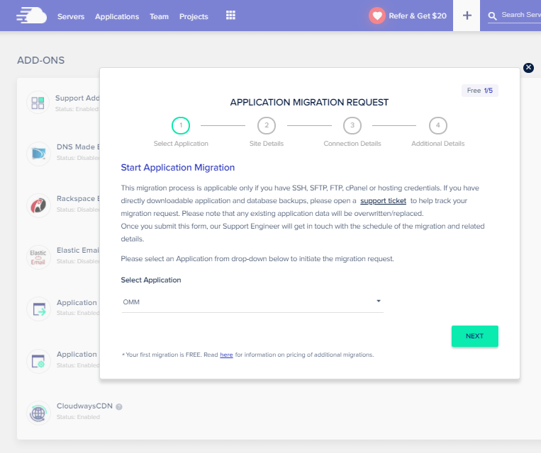 Cloudways Free Migration 1