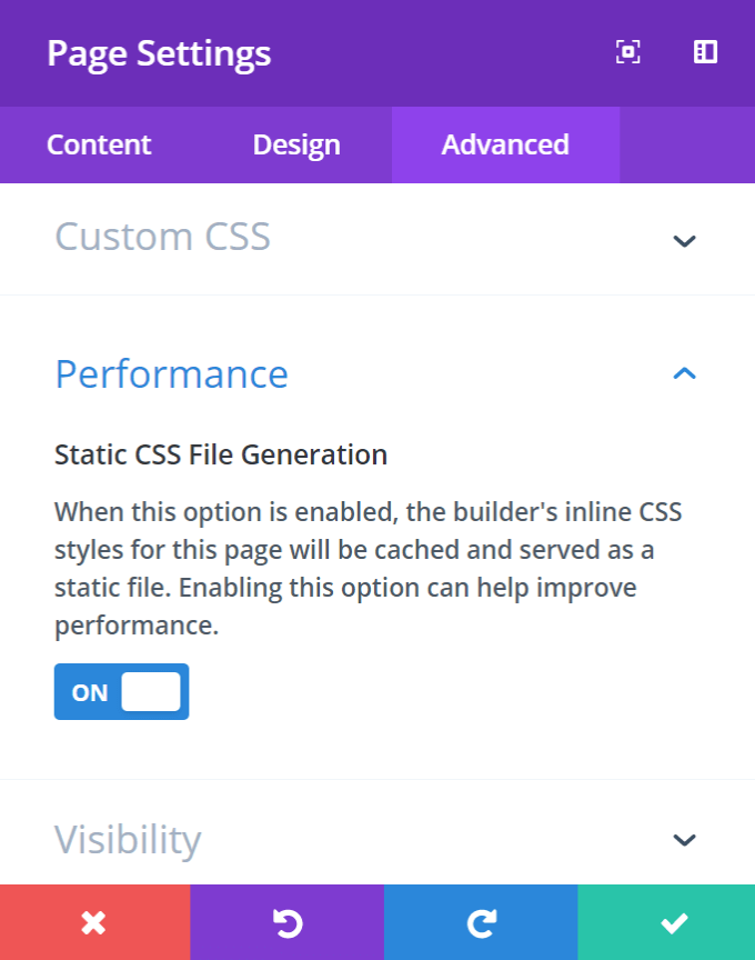 Divi Static CSS File Generation