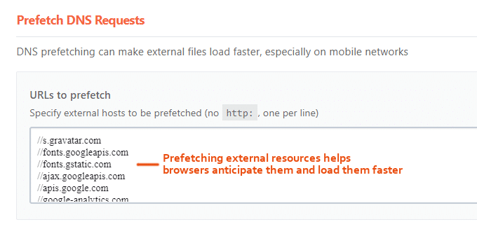 Prefetch DNS Requests