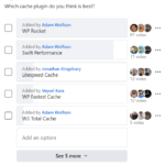 Best cache plugin poll