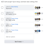 Best cache plugin facebook poll