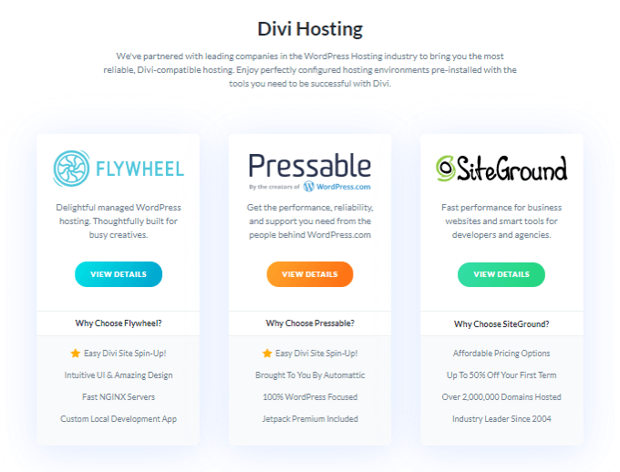 Divi Hosting