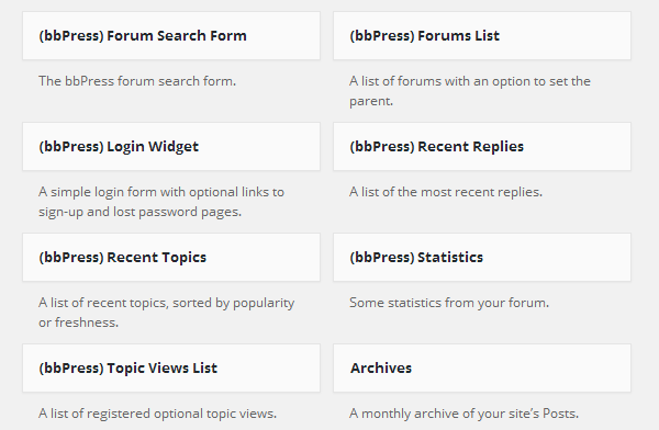 bbPress Widgets