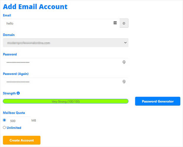 Criar conta de e-mail no cPanel
