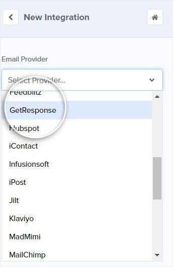 Provedor de email suspenso Getresponse