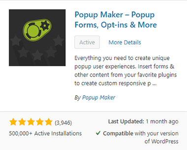 Instalar e ativar o plugin do Popup Maker