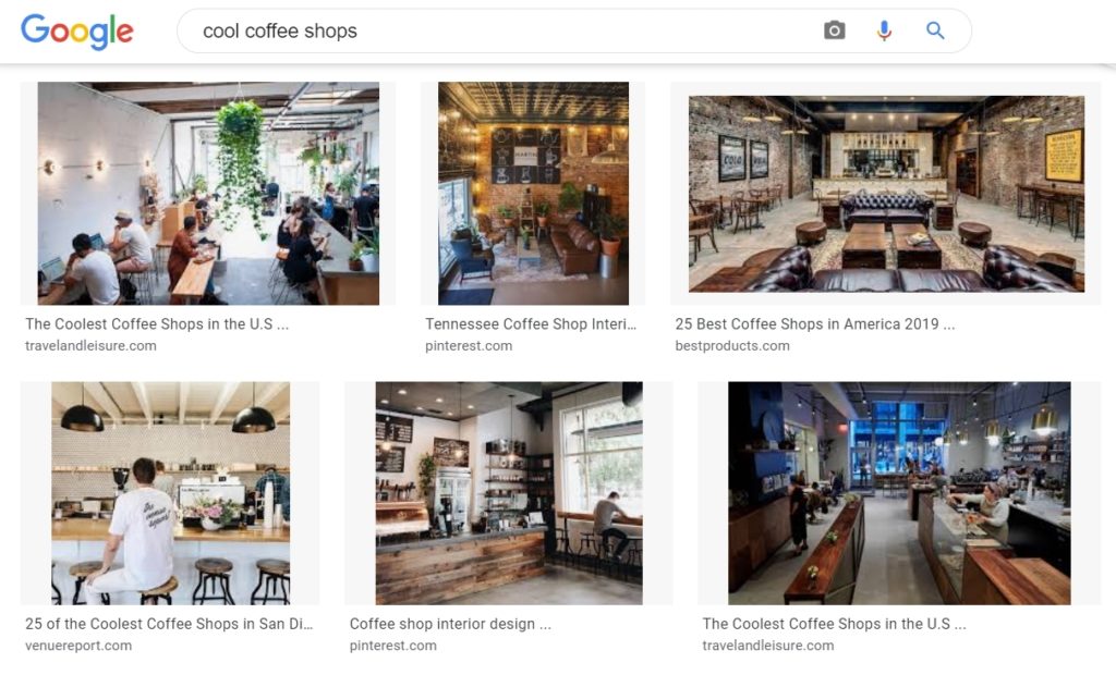 Conteúdo listado do Pinterest
