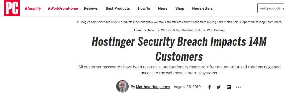 Hostinger Security Breach