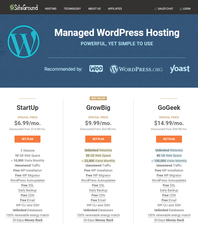 SiteGround-Plans