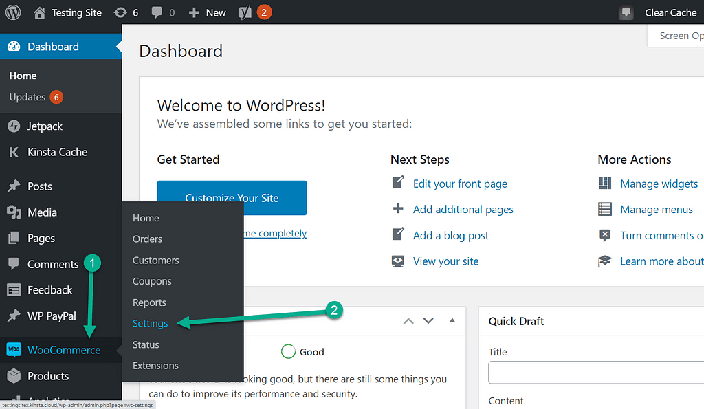 guia de configurações-comentários de clientes para WooCommerce