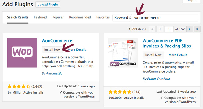 Instalar plugin WooCommerce