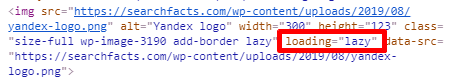 HTML carregando atributo lento