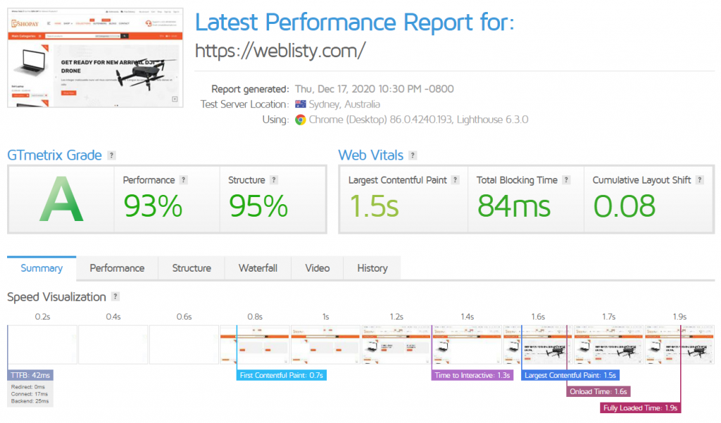 gtmetric speedup 3 Melhores configurações de plug-in WordPress Cloudflare para sites mais rápidos