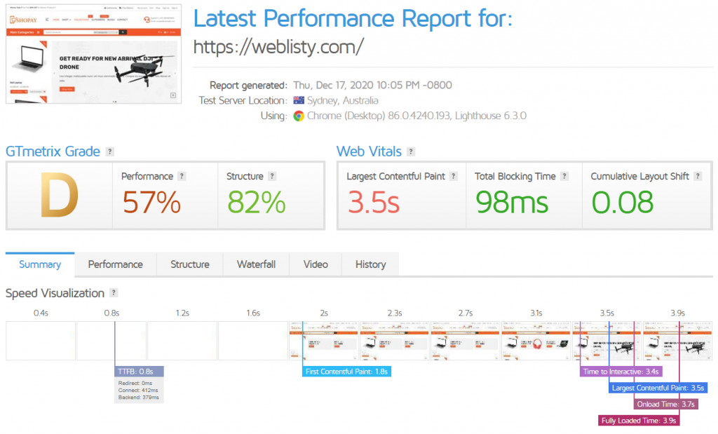 gtmetric speedup 1 Melhores configurações de plug-in WordPress Cloudflare para sites mais rápidos