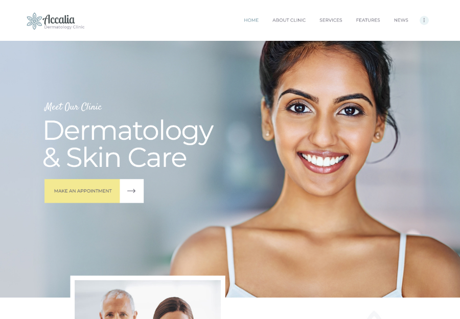 Accalia | Clínica Dermatológica e Centro de Cosmetologia Medical WordPress Theme