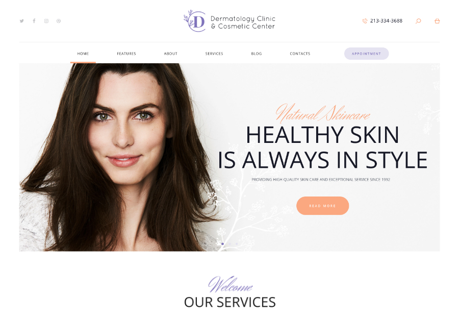 D&C | Dermatology Clinic & Cosmetology Center WordPress Theme