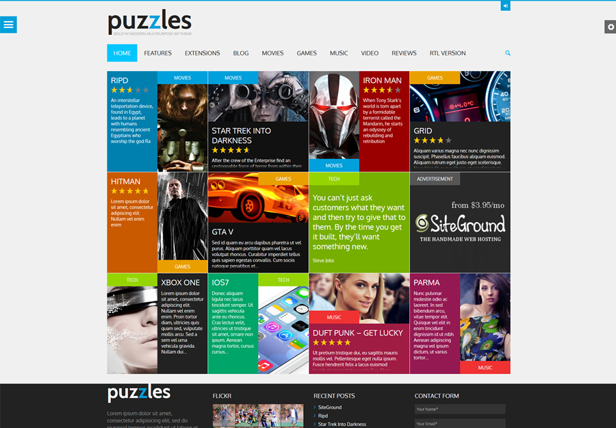 Puzzles | WP Magazine/Review com Store WordPress Theme + RTL