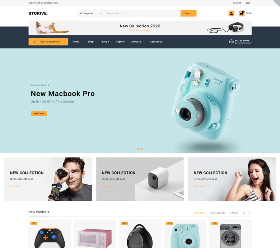 Storive-Supermercado de comércio eletrônico online WooCommerce Theme