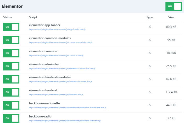 Perfmatters Script Manager