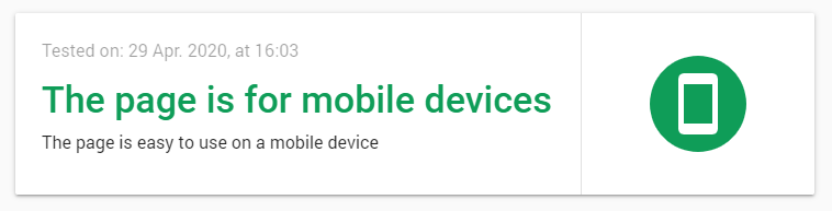 Teste de compatibilidade com dispositivos móveis do Google