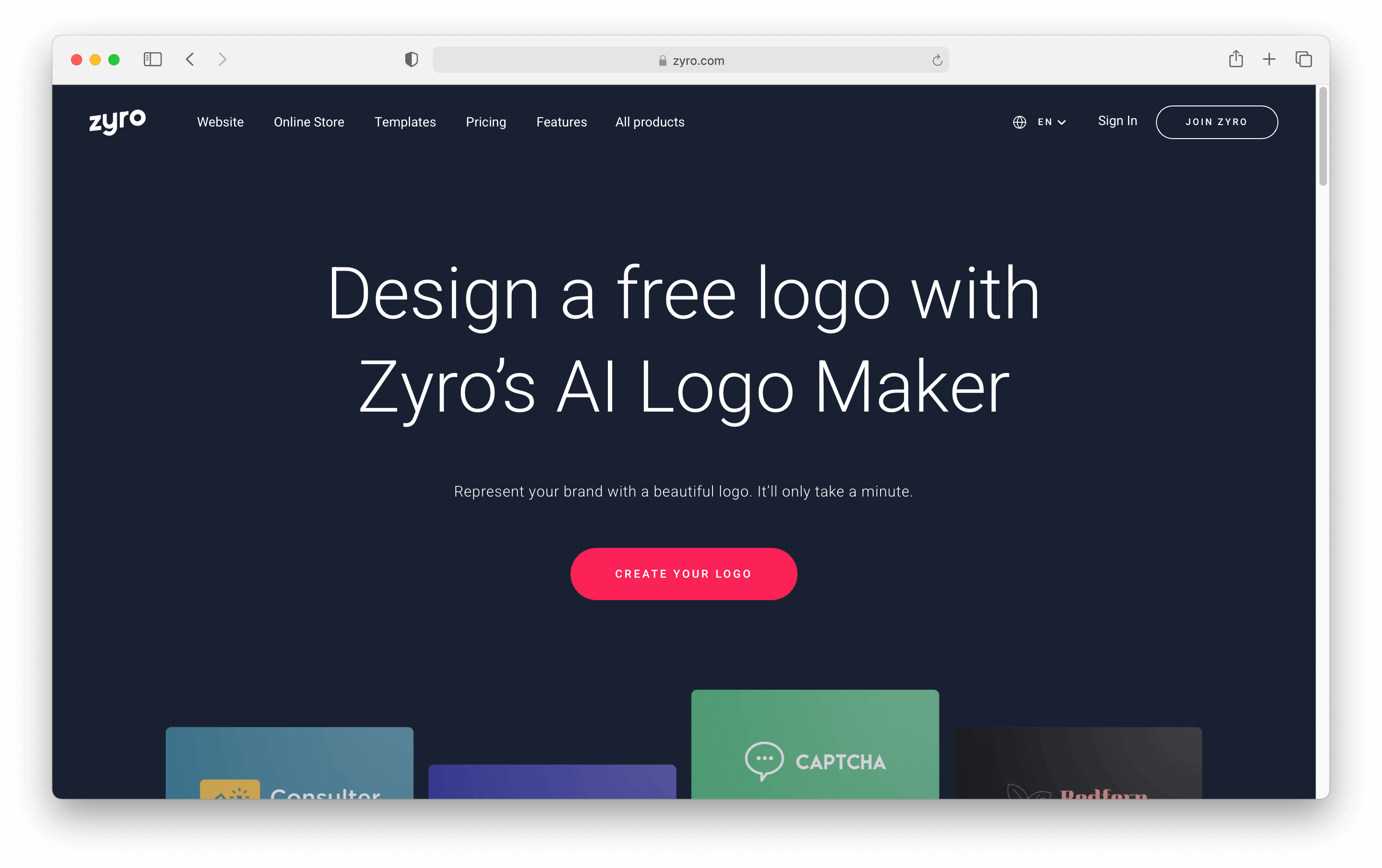 Zyro logo maker