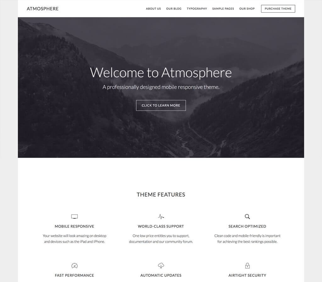 Atmosphere Pro wordpress theme