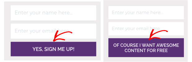 exemplo de teste de CTA ab