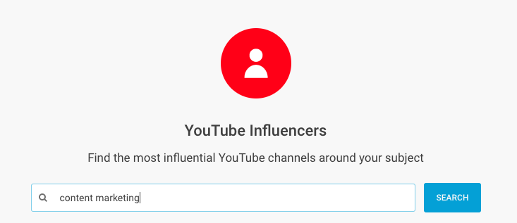 Encontre influências do YouTube no BuzzSumo.