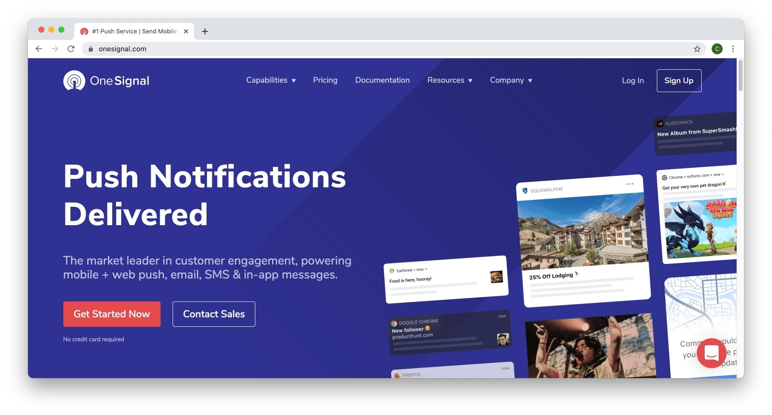 OneSignal web push notifications