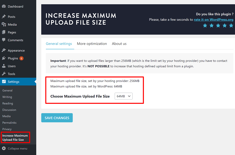 Como aumentar o tamanho máximo para upload de arquivos no WordPress