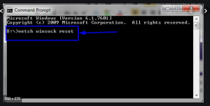 netsh winsock reset